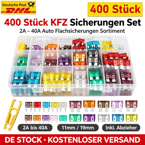 400 stück kfz sicherungen - sicherungen, set